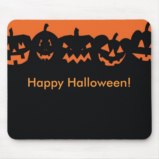 Tapis De Souris Citrouille Halloween Festif Souris Pad (Devant)