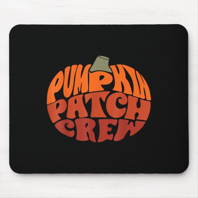 Tapis De Souris Citrouille Patch Crew Funny Citrouille Patch Squad (Devant)