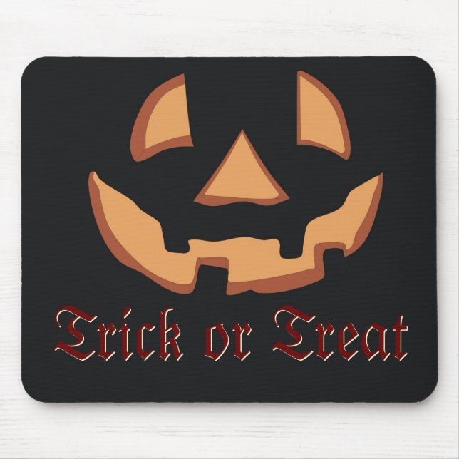 Tapis De Souris Citrouille pour Halloween dans la souris noire (Devant)