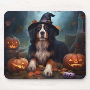 Tapis De Souris Citrouilles d'Halloween effrayantes de montagne be