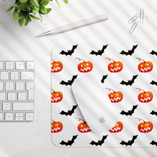 Tapis De Souris Citrouilles et chauves-souris d'Halloween, Trou ou