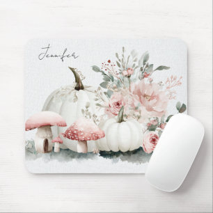 Tapis De Souris Citrouilles et fleurs d'automne