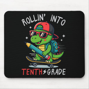 Tapis De Souris Ck À l'école qui entre en 10e année T-rex Skatebo