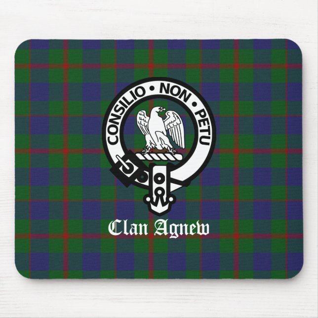 Tapis De Souris Clan Agnew Tartan Crest personnalisable (Devant)