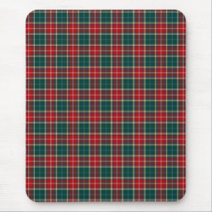 Tapis De Souris Clan Baxter Tartan Rouge et vert forêt Plaid
