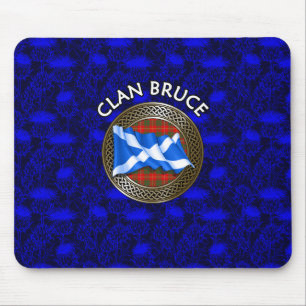Tapis De Souris Clan Bruce Tartan Knot & Flag