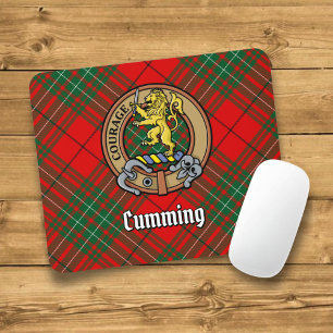 Tapis De Souris Clan Cumming Crest sur Tartan