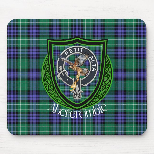 Tapis De Souris Clan écossais Abercrombie Tartan & Crest (Devant)