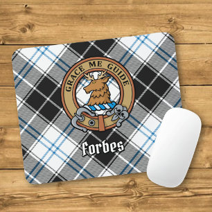 Tapis De Souris Clan Forbes Crest sur la robe Tartan