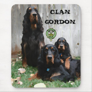 Tapis De Souris CLAN GORDON, Gordon Setter Peinture sur un Mousepa