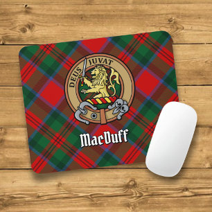 Tapis De Souris Clan MacDuff Crest sur Tartan Mouse Pad