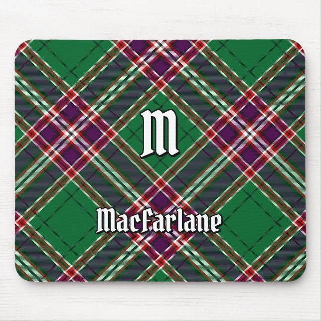 Tapis De Souris Clan MacFarlane Chasse moderne Tartan (Devant)