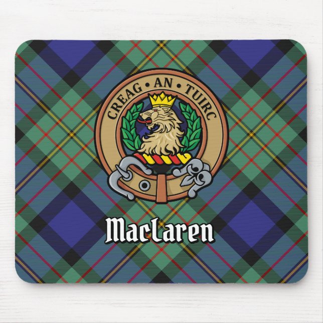 Tapis De Souris Clan MacLaren Crest sur Tartan (Devant)