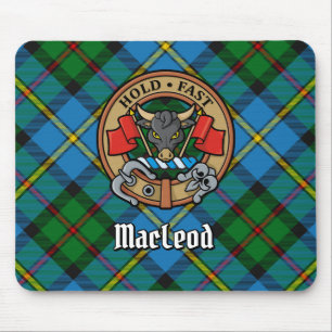 Tapis De Souris Clan MacLeod Crest sur la chasse Tartan