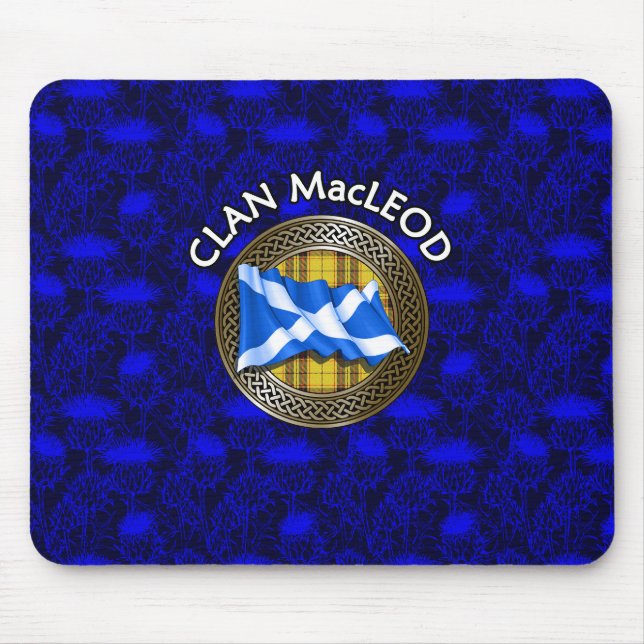 Tapis De Souris Clan MacLeod Tartan Knot & Drapeau (Devant)