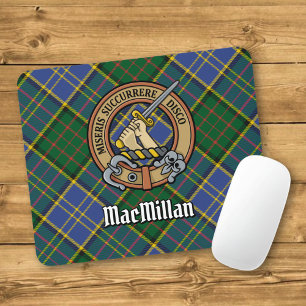 Tapis De Souris Clan MacMillan Crest sur la chasse Tartan