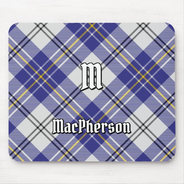 Tapis De Souris Clan MacPherson Robe Bleue Tartan Pad de souris (Devant)