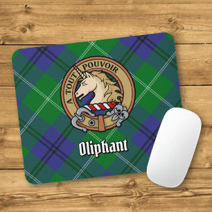 Tapis De Souris Clan Oliphant Crest sur Tartan