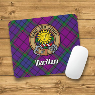 Tapis De Souris Clan Wardlaw Crest sur Tartan
