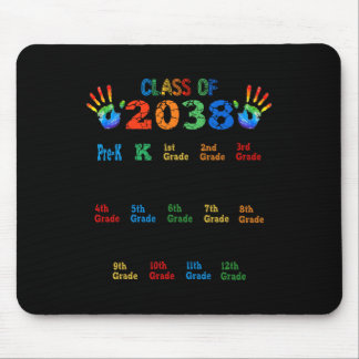 Tapis De Souris Classe de 2038 Grow With Me Color Handprint Pre-K 