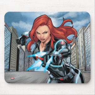 Tapis De Souris Classique Avengers   Attaque de veuve noire