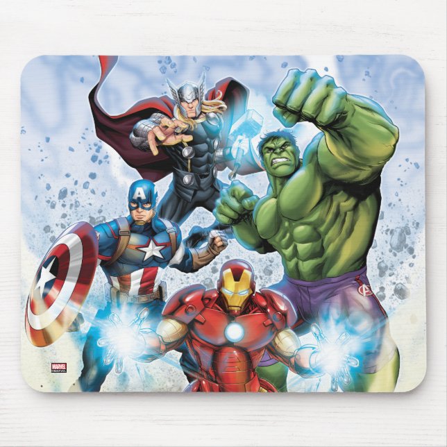 Tapis De Souris Classique Avengers | Avengers Prêts À Attaquer (Devant)