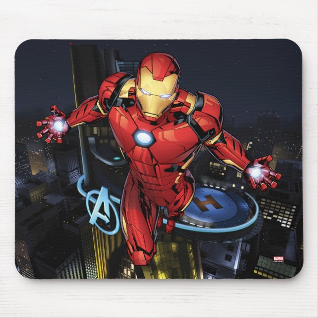 Tapis De Souris Classique Avengers | Iron Man Flying Forward (Devant)