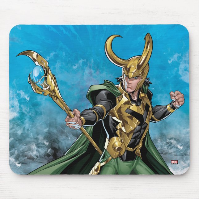 Tapis De Souris Classique Avengers | Loki Avec Personnel (Devant)