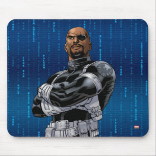 Tapis De Souris Classique Avengers   Nick Fury Bras Croisés