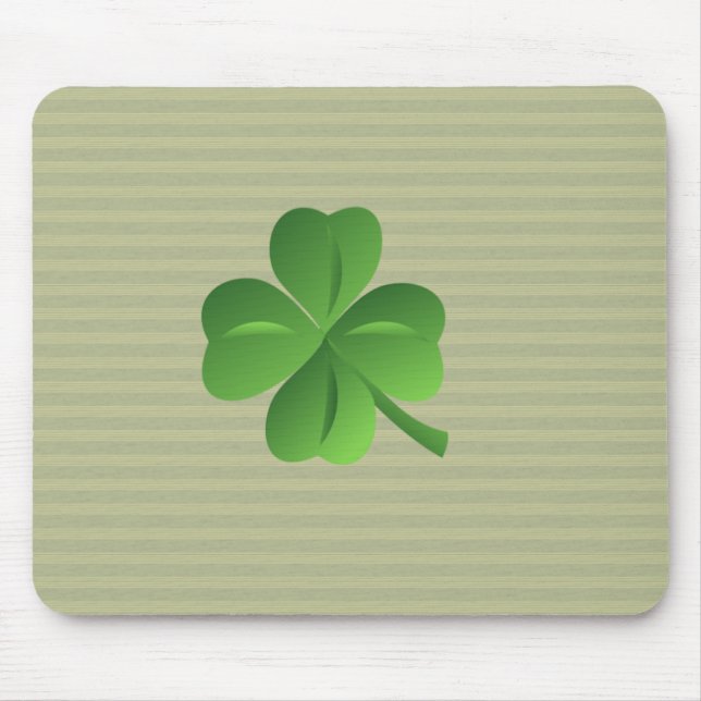 Tapis De Souris Classique tendance irlandais Lucky Shamrock (Devant)