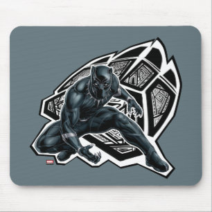Tapis De Souris Classiques Avengers Badge de patte de Black Pant