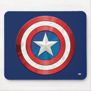 Tapis De Souris Classiques Avengers Bouclier brossé de Captain A