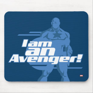 Tapis De Souris Classiques Avengers Captain America "Je Suis" Ar