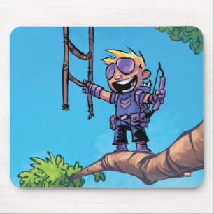 Tapis De Souris Classiques Avengers Mini Hawkeye dans l'arbre