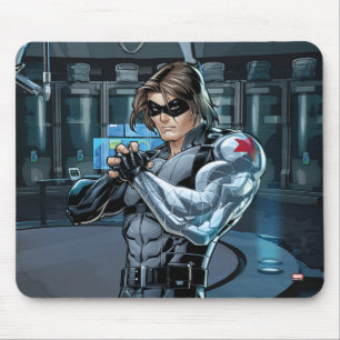 Tapis De Souris Classiques Avengers Winter Soldier tenant le poi