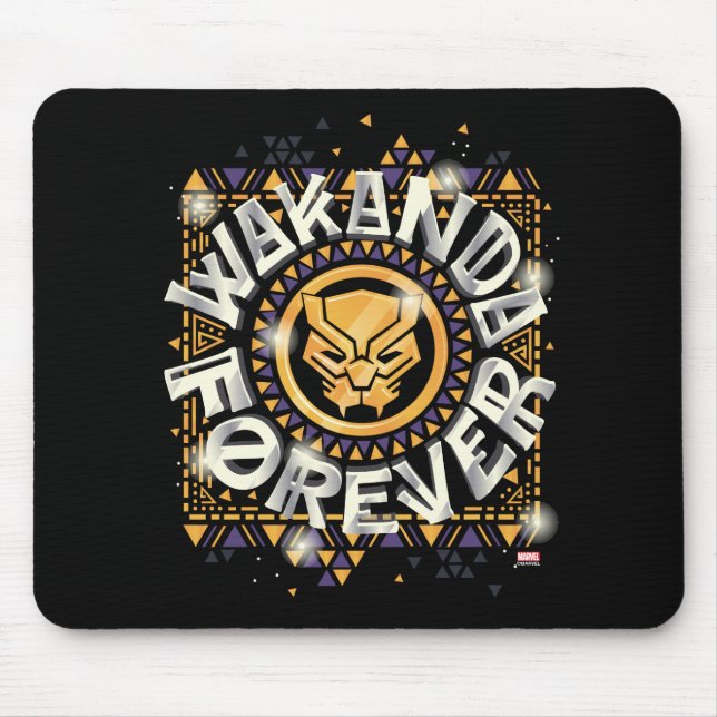 Tapis De Souris Classiques des Avengers | Graphique Golden Wakanda (Devant)