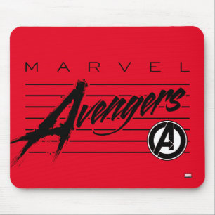 Tapis De Souris Classiques des Avengers   Logo stylisé rétro des A