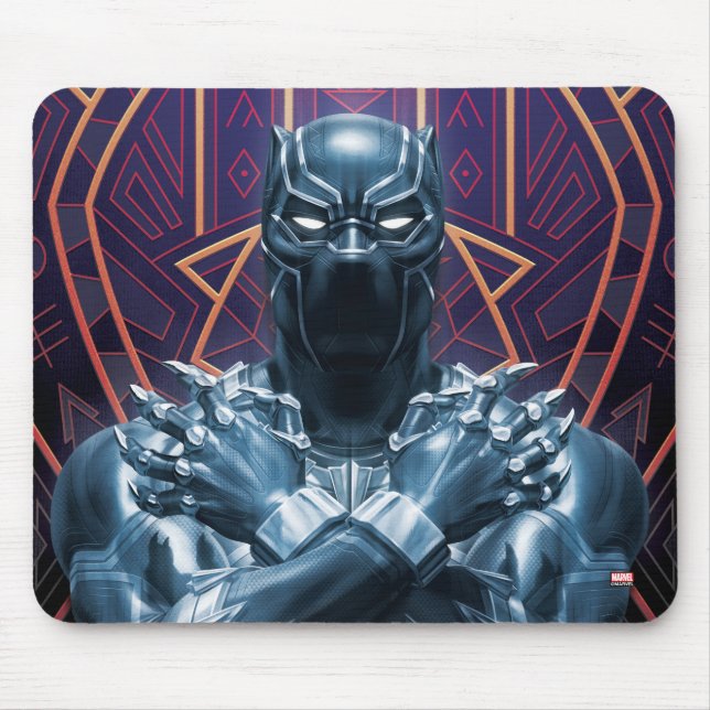 Tapis De Souris Classiques des Avengers | Salut de Black Panther (Devant)