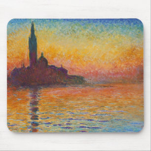 Tapis De Souris Claud Monet, "San Giorgio Maggiore by Twilight"
