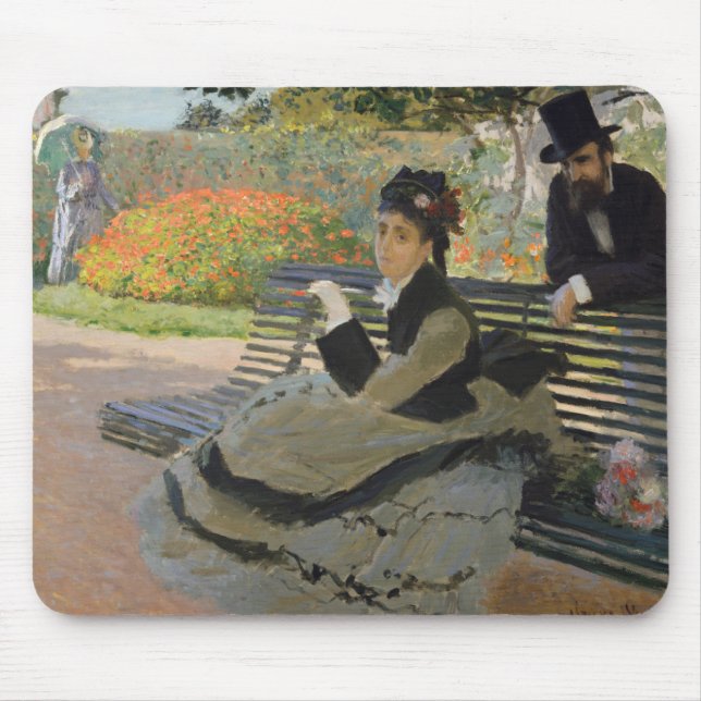 Tapis De Souris Claude Monet - Camille Monet sur un banc (Devant)