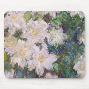Tapis De Souris Claude Monet - Clematis blanc