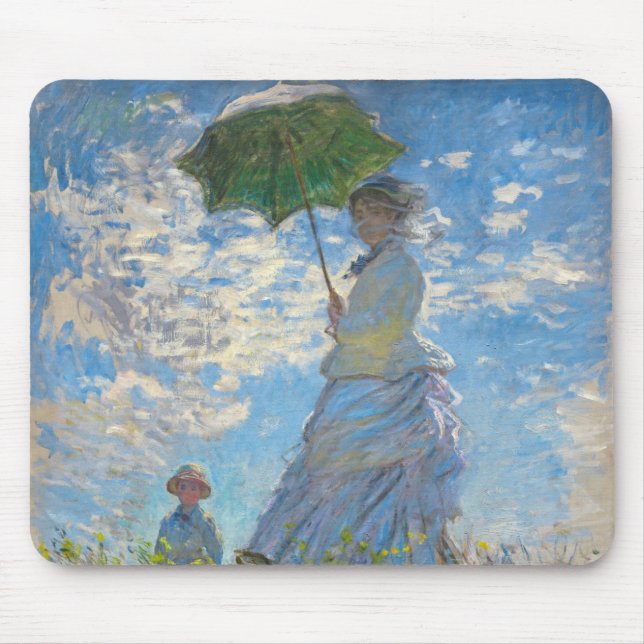 Tapis De Souris Claude Monet - La Promenade, Femme avec un Parasol (Devant)