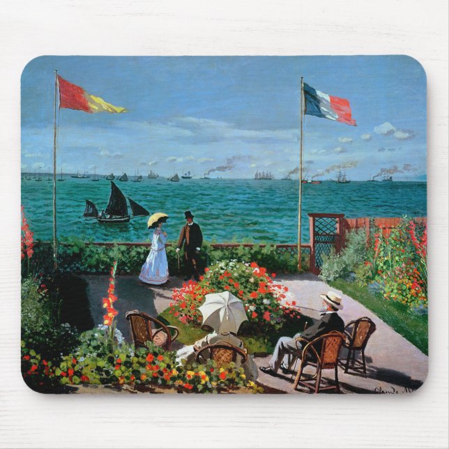 Tapis De Souris Claude Monet | la terrasse chez Sainte-Adresse, (Devant)