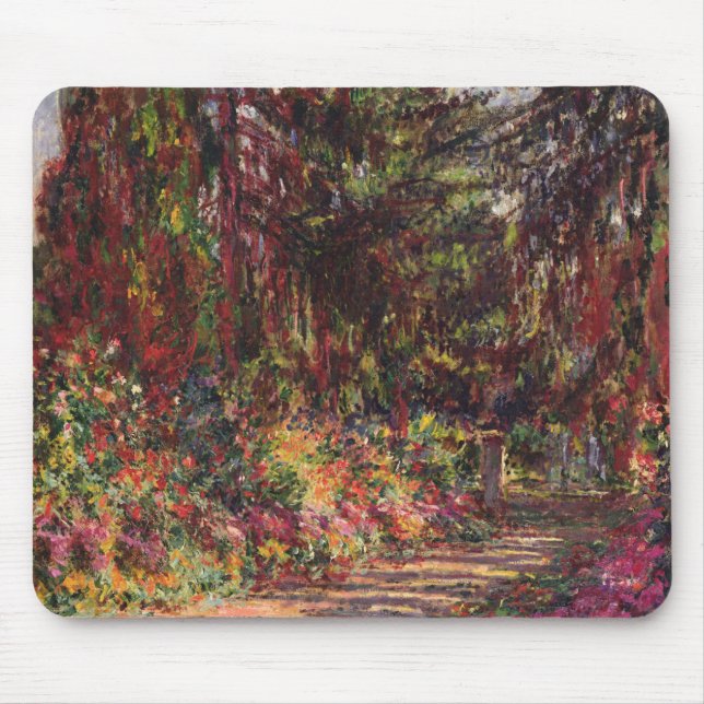 Tapis De Souris Claude Monet | le chemin de jardin chez Giverny (Devant)