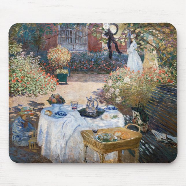 Tapis De Souris Claude Monet - Le déjeuner, panneau décoratif (Devant)