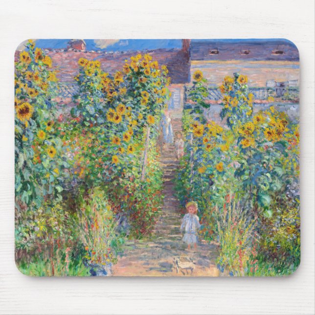 Tapis De Souris Claude Monet - Le jardin de l'artiste à Vetheuil (Devant)
