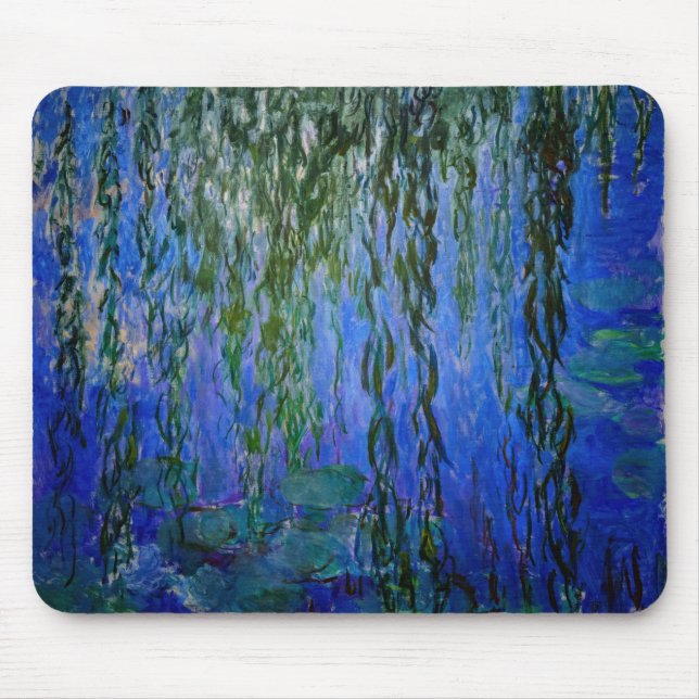 Tapis De Souris Claude Monet - Lys d'eau avec saule plumant (Devant)