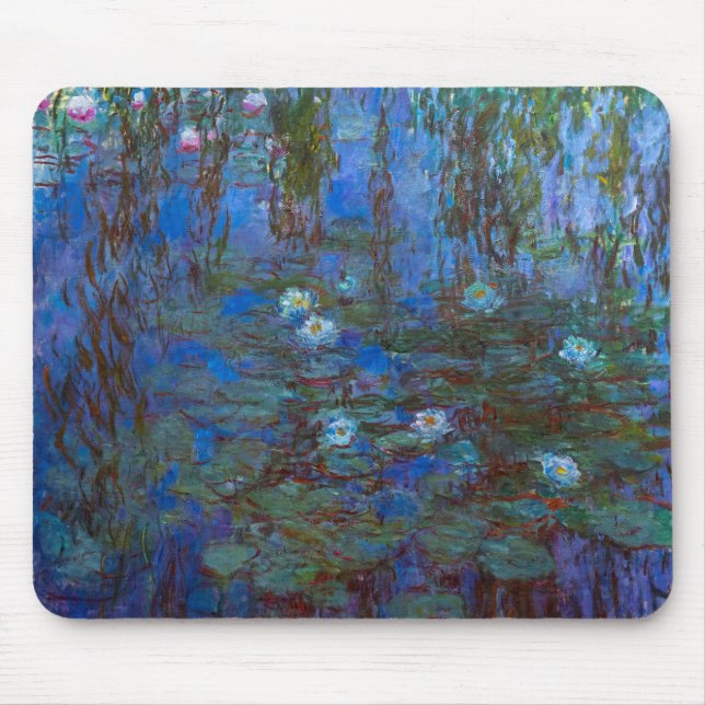 Tapis De Souris Claude Monet - Lys d'Eau Bleue (Devant)