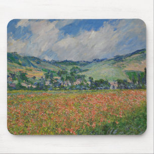 Tapis De Souris Claude Monet Painting, Champ de pavot à Giverny