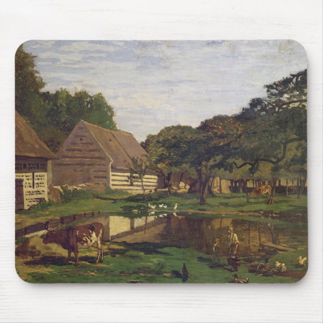 Tapis De Souris Claude Monet | une basse cour en Normandie (Devant)